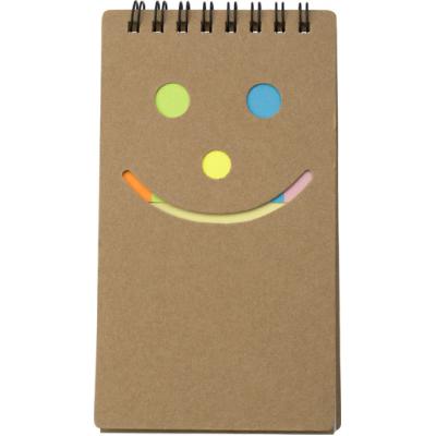 Image of Notebook with sticky notes.